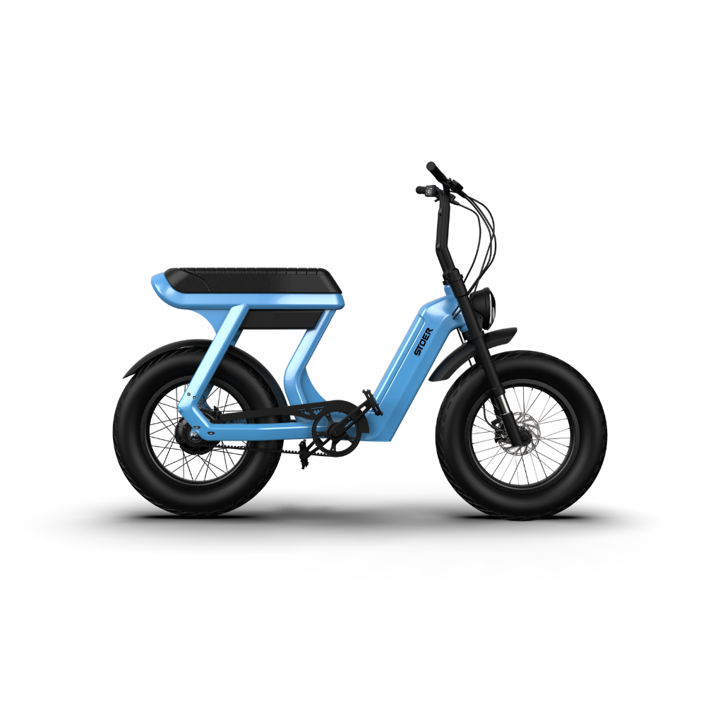 STOER CityX E-Fatbike in Himmelblau